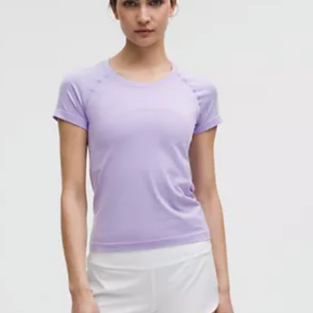 Lululemon Athletica Light Purple Short Sleeve Tee